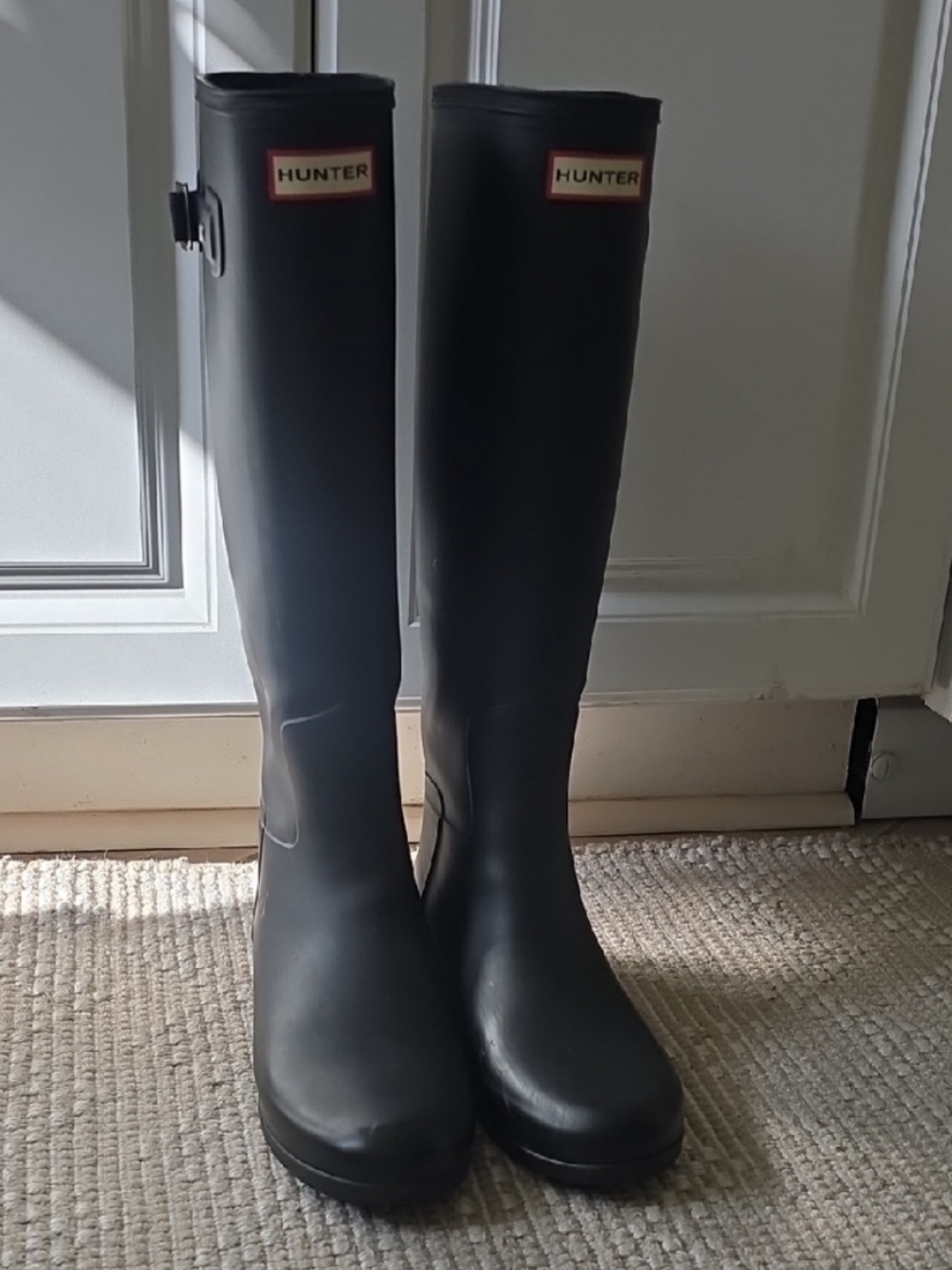 Hunter Tall Black Matte Rain Boots